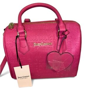 NWT JUICY COUTURE "FREE LOVE" Embossed Satchel